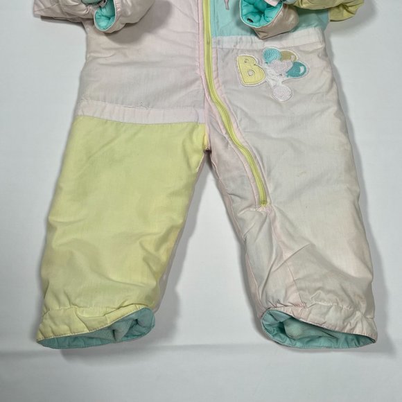 Baby Gitano Snow Suit Size 24T Pastel colors snap on mittens full‎ zip hooded - Picture 5 of 15